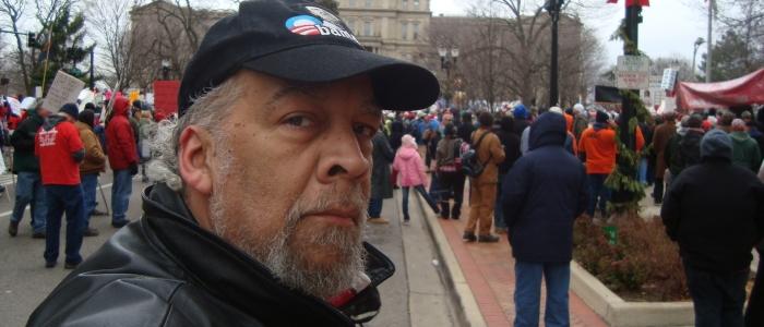 Ralph Riddle, MAGE  Rep. shows support in the RTW demonstration
