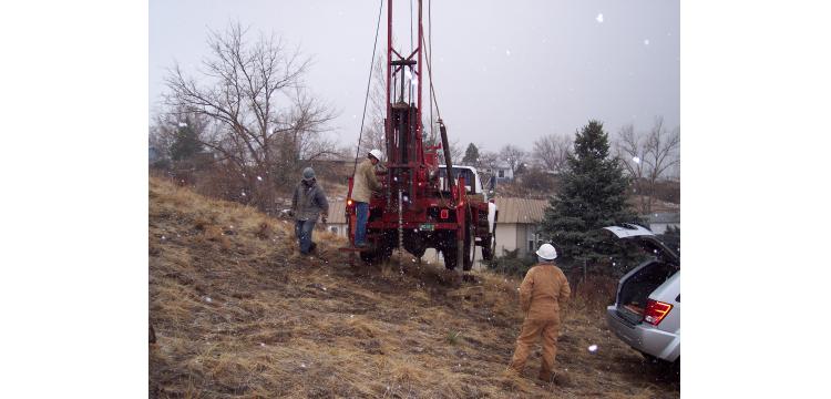 Drilling on north slope of Table Mountain, CO - Michael W. West and Assoc., Inc.